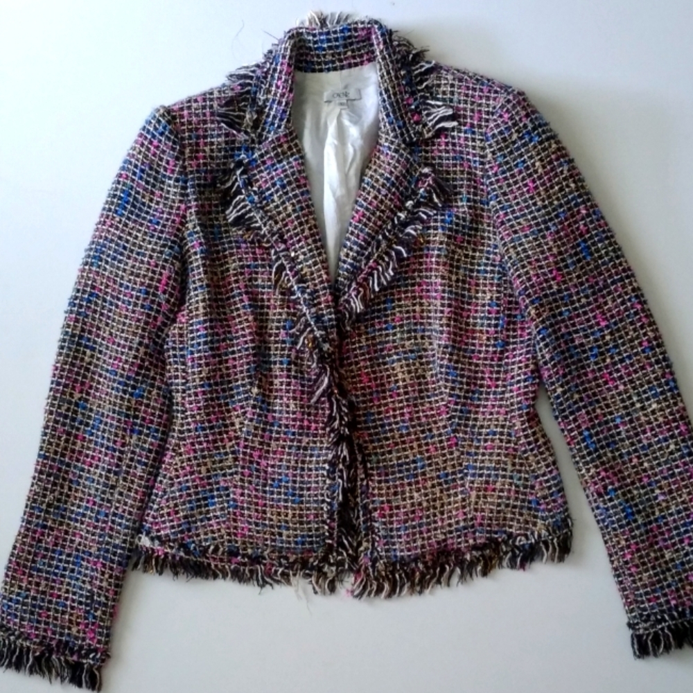 Cache Tweed Woven Blazer